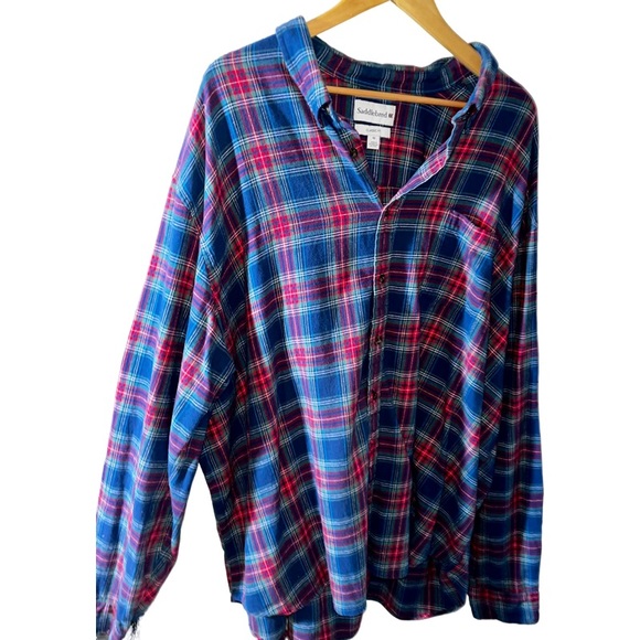 HP:Ladies classic fit Saddlebred 4X  plaid button down shirt fall flannel style - Picture 4 of 13